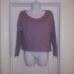 Free People Crochet Back Crop Sweater